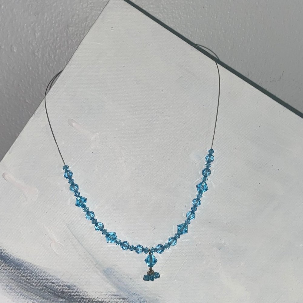 Aquamarine Swarovski necklace